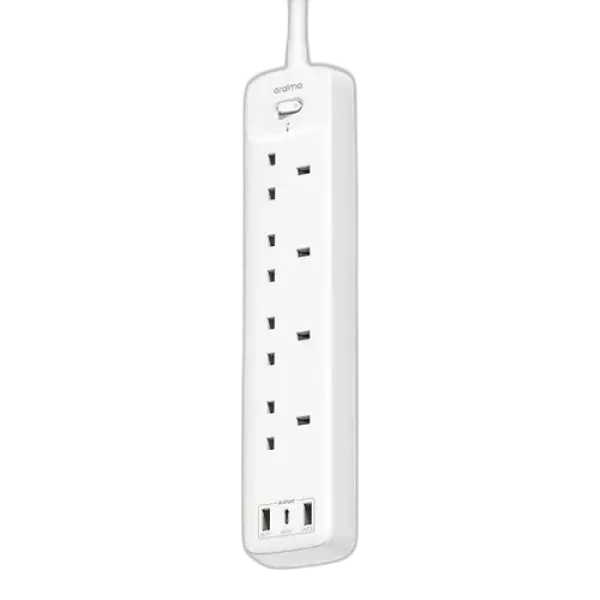 PowerHub C 2M 4-AC 3-USB Power Strip Extension Cable