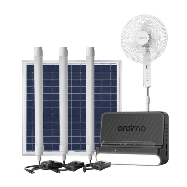 PowerSolar 76 15W Solar Home Power System with A Fan