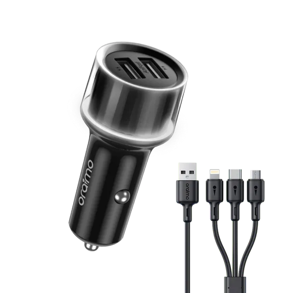 Highway 15 15.5W Car Charger with 3-in-1 Cable